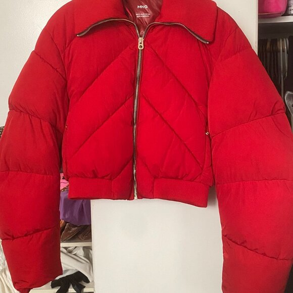 Mango Red Quilted Jacket - Picture 4 of 5